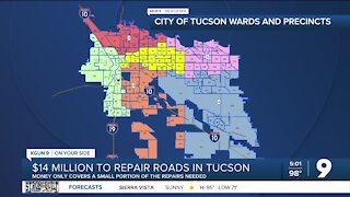 City council allocates $14 million to repair roads in Tucson