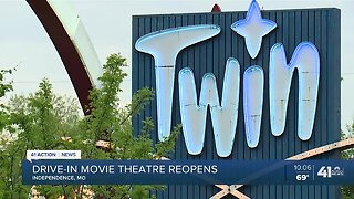 Drive-in movie theatre reopens