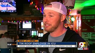 Tin Roof employee was Good Samaritan hurt in crash