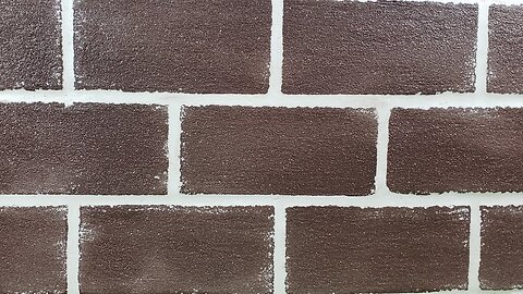 Brick effect made with mortar (glue cement)