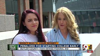 Girl penalized for starting college early
