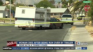Woman dies after being ran over by trailer