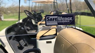 Meet the Safe Wedge: Partition developed in Twin Lakes makes golfing safer during pandemic