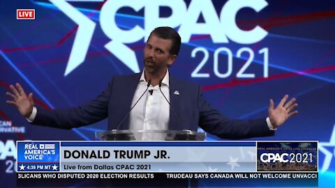 Donald J Trump Jr speaks at #CPAC2021 about the #BidenBorderCrisis