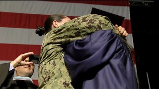 Navy officer surprises sister, cousin at West Boca Community High School graduation