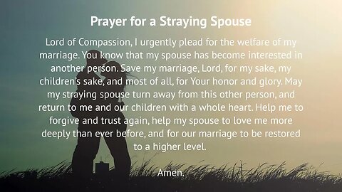 Prayer for a Straying Spouse (Prayer for Love)