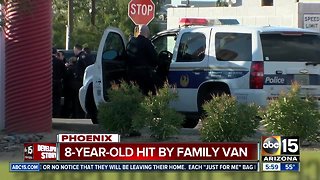 8-year-old hit by family van
