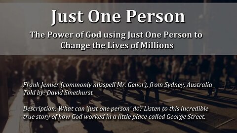 Just One Person - George Street Witness