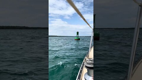 Passing the Bell Buoy of Beaver Island. #shorts