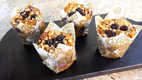 Keto vegan “Very Berry” muffins | Gluten free