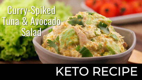 Keto Curry Spiked Tuna and Avocado Salad | Keto Diet Recipes