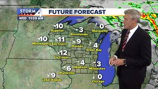 Mostly cloudy, patchy fog Monday night