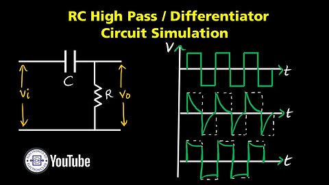 RC High Pass | Differentiator | Circuit Simulation in Proteus