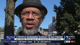 Man shot and killed in Baltimore's third Sunday homicide