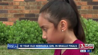 10-year-old Nebraska girl in braille finals