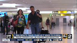 Hurricane Irma impacts travel plans at it heads toward Florida