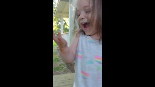 Toddler likes being messy