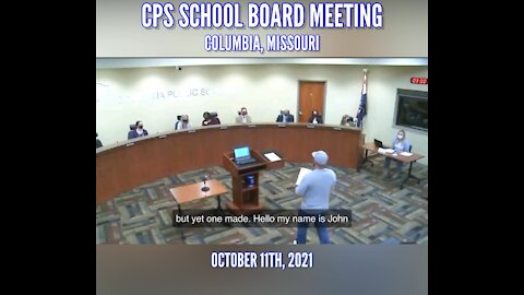 Father Speaks Out At School Board Meeting. Columbia, MO