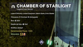 Destiny 2, Legend Lost Sector, Chamber of Starlight on the Dreaming City 10-19-21