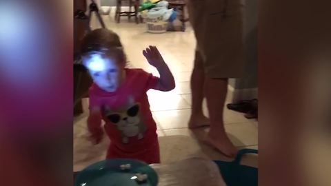 A Tot Girl VS A Flashlight