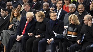 French President Decries Nationalism In Speech Before Trump