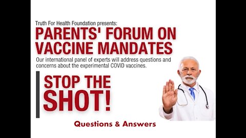 Vaccine Mandates - Parents' Forum - Question and Answer Segment