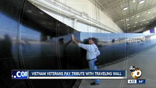 Vietnam veterans pay tribute with traveling wall