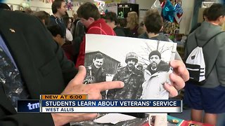 West Allis middle school students learn from veterans