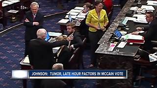 Sen. Johnson says Sen. McCain's tumor was factor in his no vote on healthcare vote