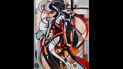 'Abstract Woman 2' Original Art Painting Timelapse 2-9-24