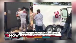 Truck load of supplies headed to Texas from Clearwater