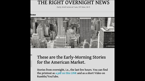 2202-01-26 Today’s Right Overnight News Video