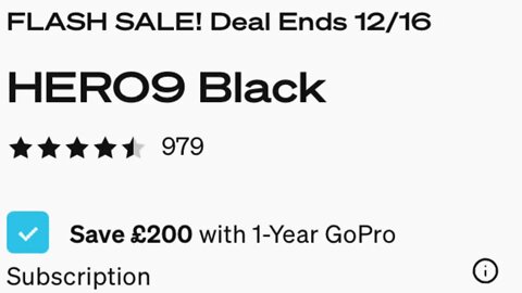 GoPro HERO9 Black - £199