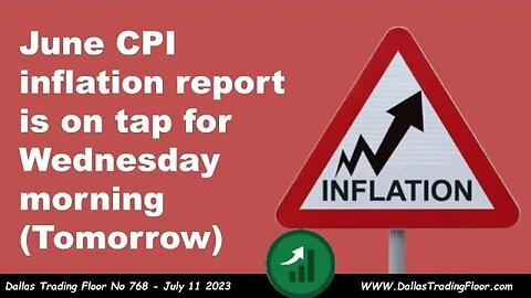 June CPI inflation report is on tap for Wednesday morning (Tomorrow)