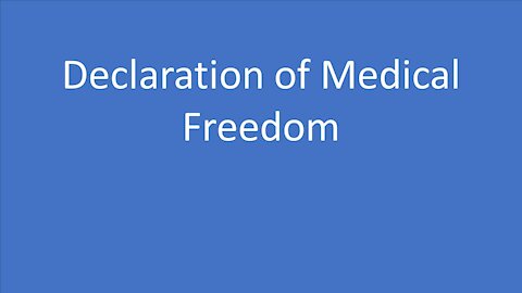 Declaration of Medical Freedom