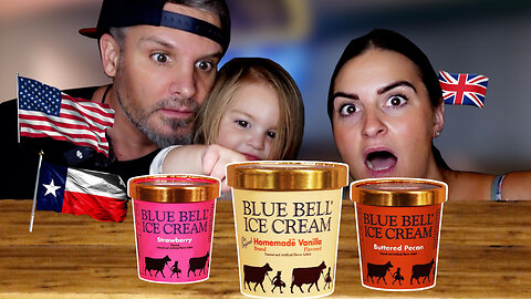 Brits Try [BLUE BELL ICE CREAM] for the first time!