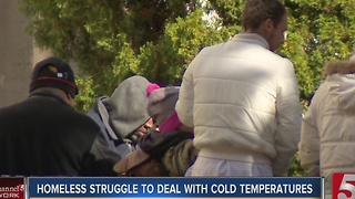 Homeless Struggle To Cope With Cold Temperatures