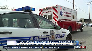 Fewer engines to answer fire calls in Baltimore