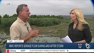 Sewage contamination flow after storm