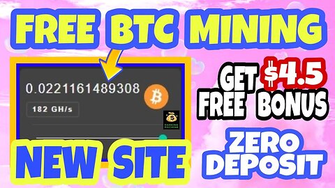 NEW SITE -- FREE BTC MINING -- GET FREE BONUS $4.5 -- MINE BTC , TRX , BNB , DOGECOIN