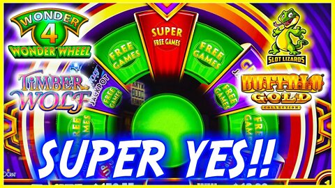 SUPER FREE GAMES TIMBERWOLF BONUS!!! Wonder 4 Wonder Wheel Timberwolf Deluxe Pelican Pete