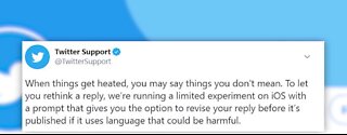 Twitter testing 'harmful' tweet prompt