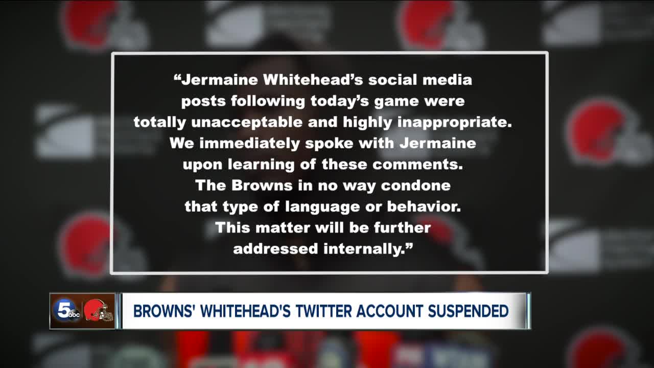 Browns react to Jermaine Whitehead's tweets