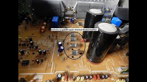 technics sa-gx690 repair bad diode/rectifier.