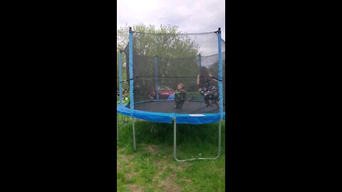 Fun on the trampoline