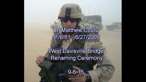 2nd Lt. Matthew S. Coutu Bridge Renaming Ceremony North Kingstown, RI | The Washington Pundit