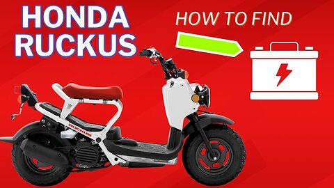 Honda Ruckus - How To Find The Battery
