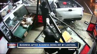 Business after business being hit by looters
