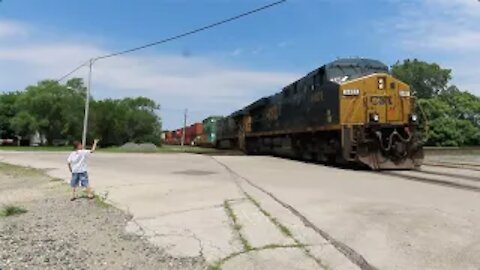 CSX Q151 Intermodal Double-Stack Train from Fostoria, Ohio June 12, 2021