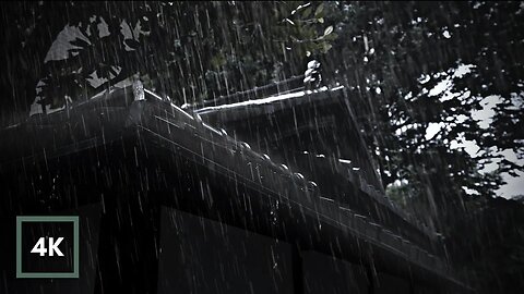 Heavy Rain on Japanese Temple for Sleeping | Rain Sounds No Thunder to Sleep Fast